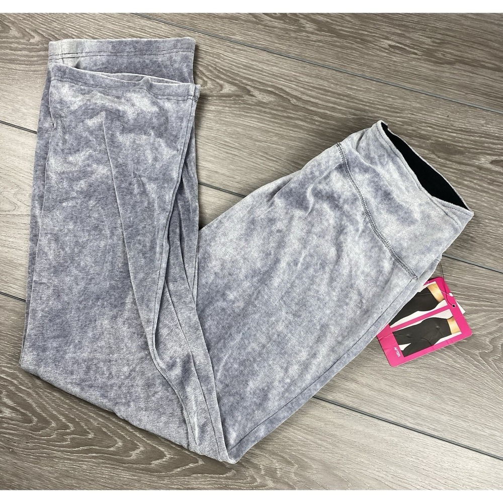 Teez-Her Women's Pulll On Skinny Pant Tummy Control Pants Grey Purple XL New